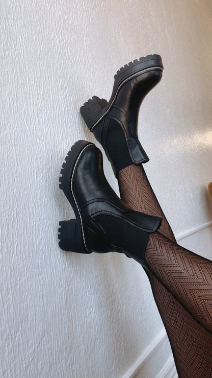Torren Heeled Boots, Black