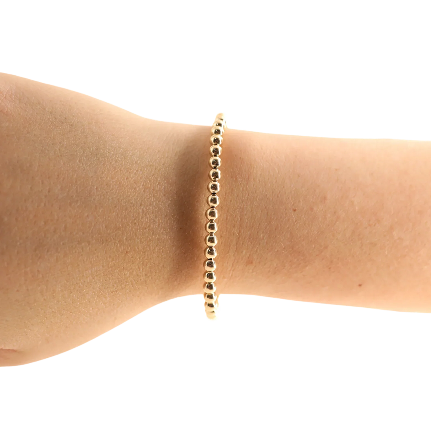 4mm Gold Beaded Bracelet
