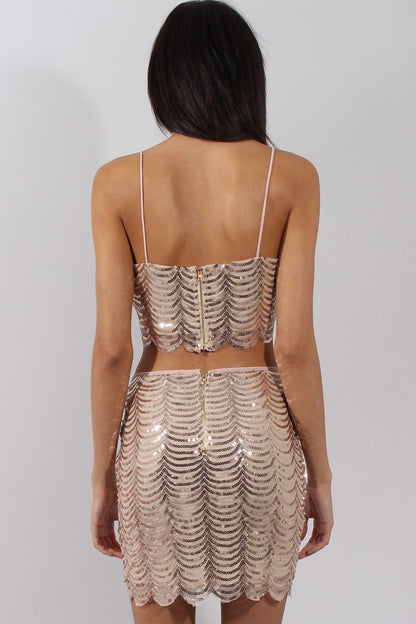 Apricot Sequin Co-Ord- Jules