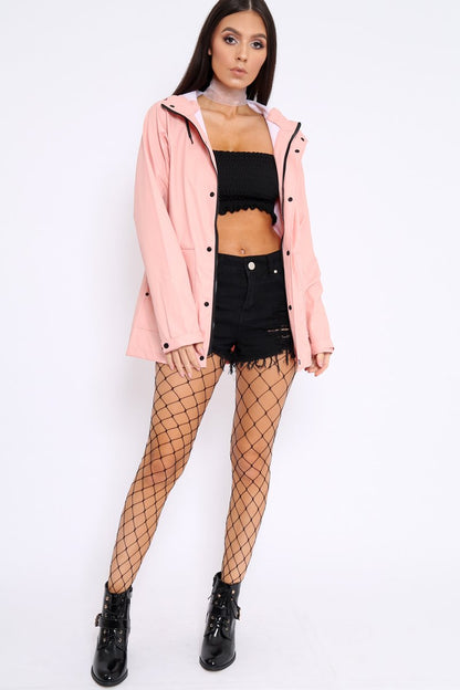 Baby Pink Hooded Rain Jacket - Fox