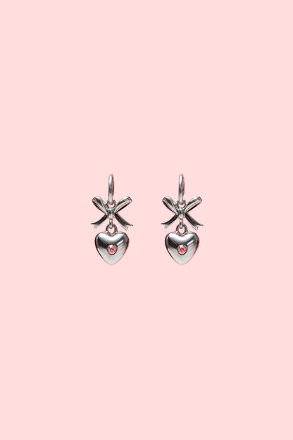 Barbie™ Bow & Heart Hoop Earrings
