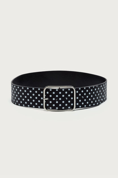 Chunky Polka Dot Faux Leather Belt