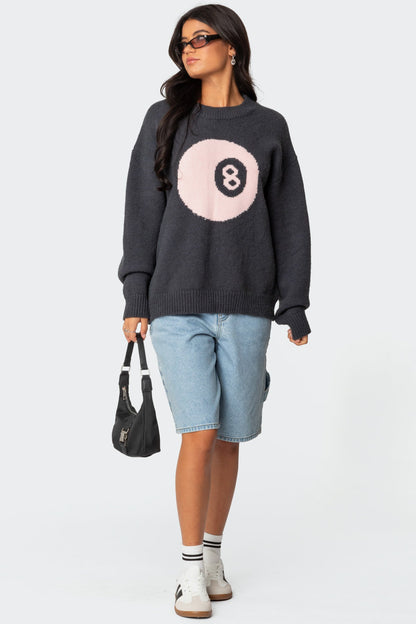 8 Ball Oversized Chunky Knit Sweater