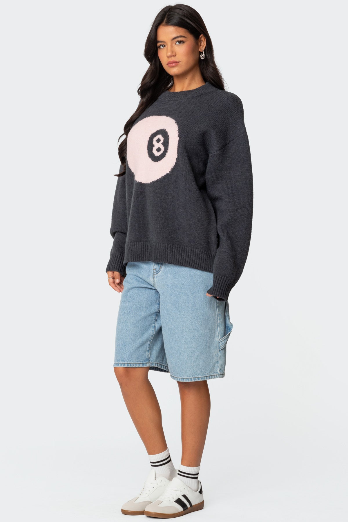 8 Ball Oversized Chunky Knit Sweater