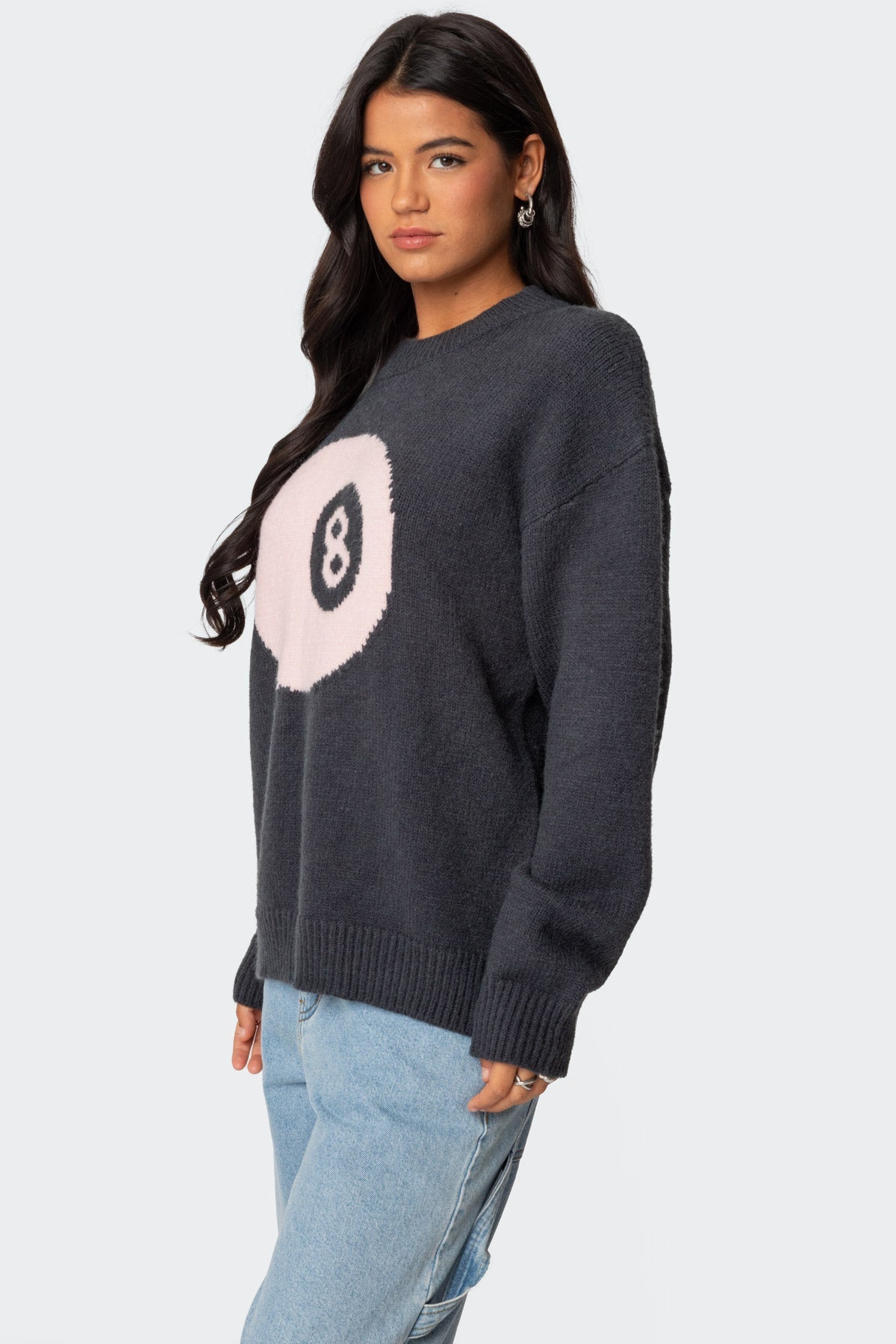 8 Ball Oversized Chunky Knit Sweater