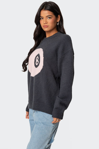 8 Ball Oversized Chunky Knit Sweater