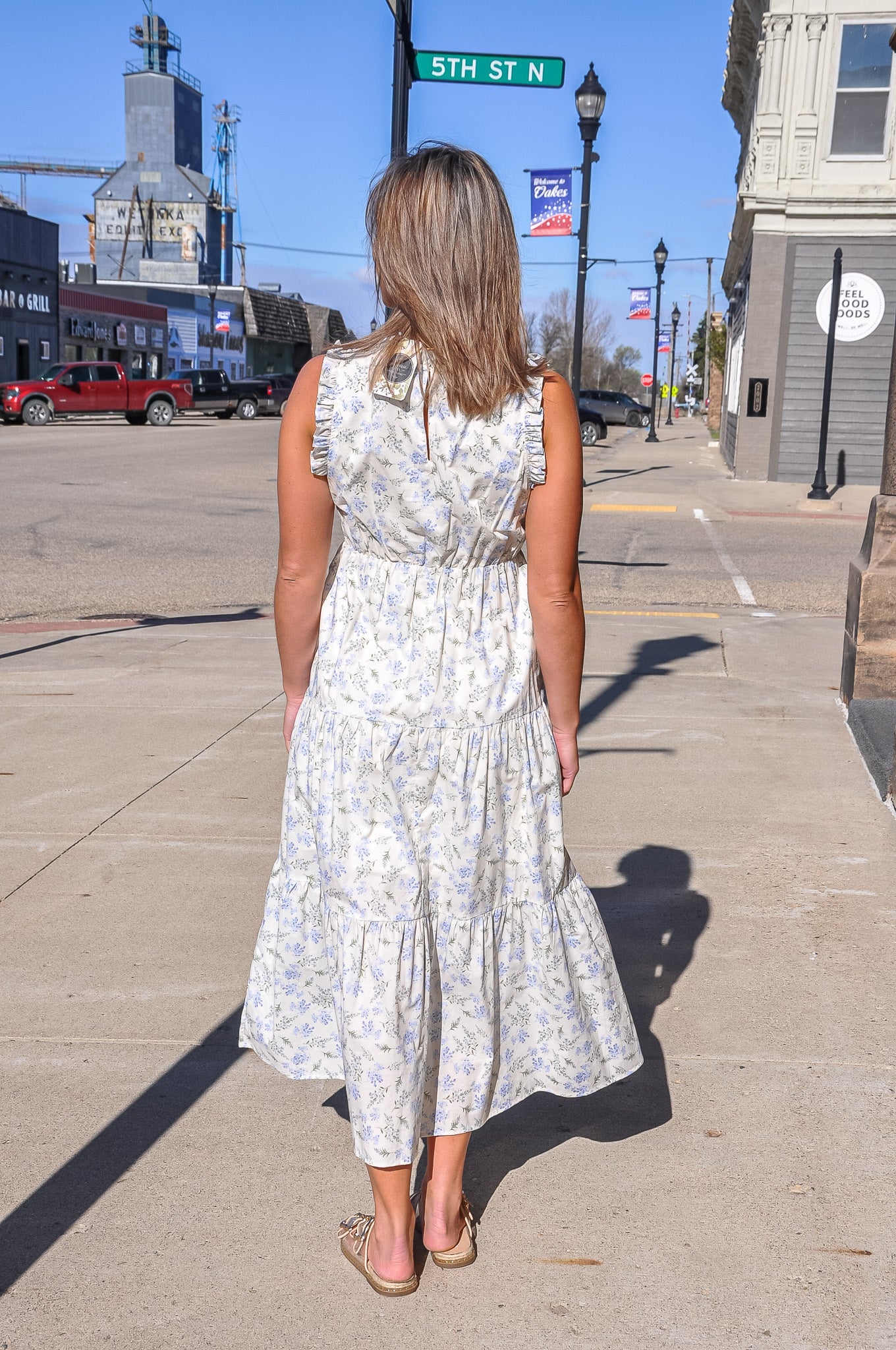 Flirty Floral Smocked Midi Dress