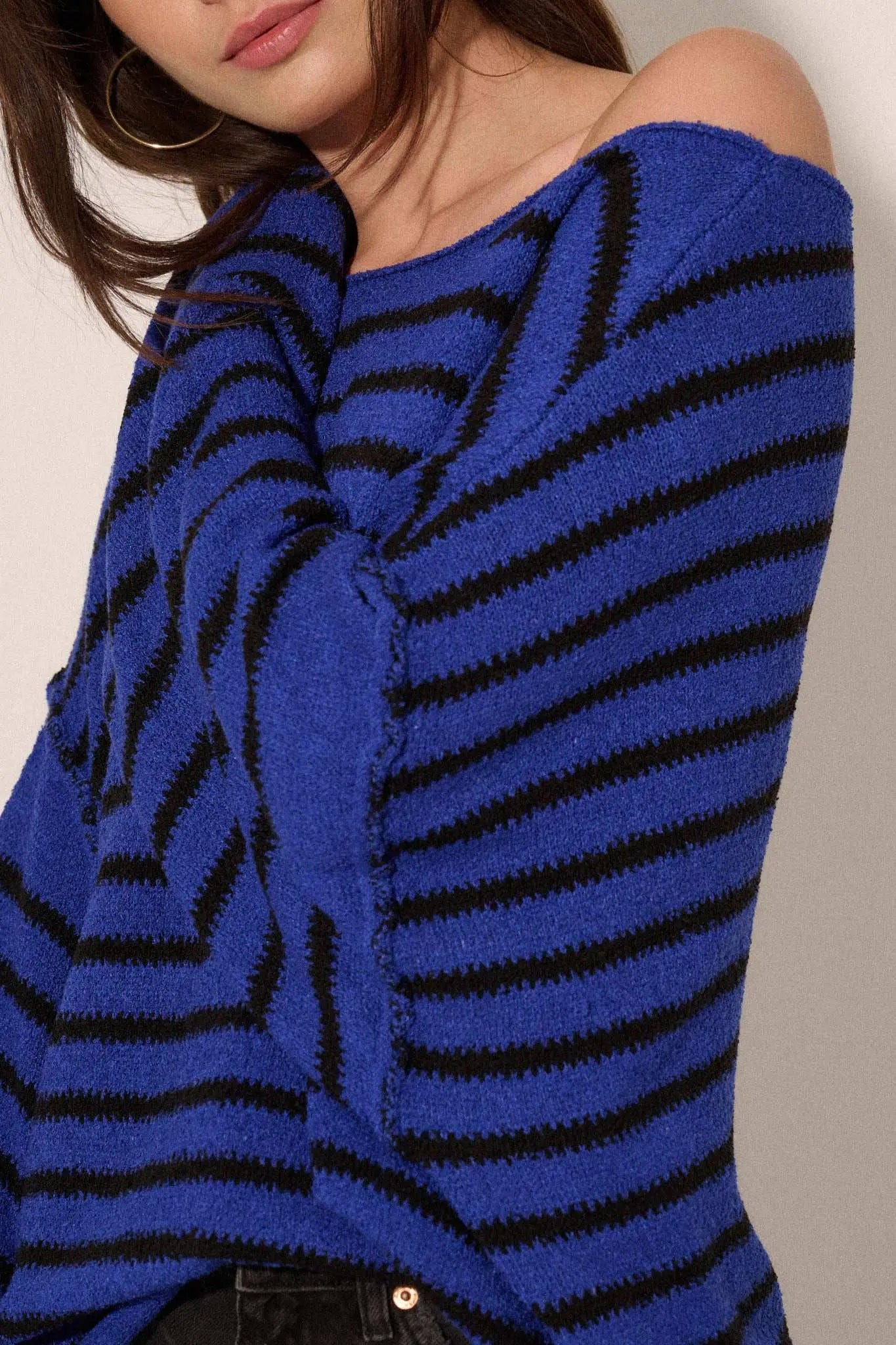 Stripe Hype Oversized Striped Sweater