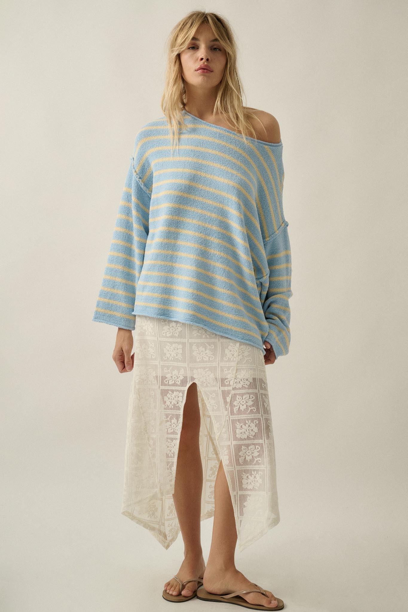 Stripe Hype Oversized Striped Sweater