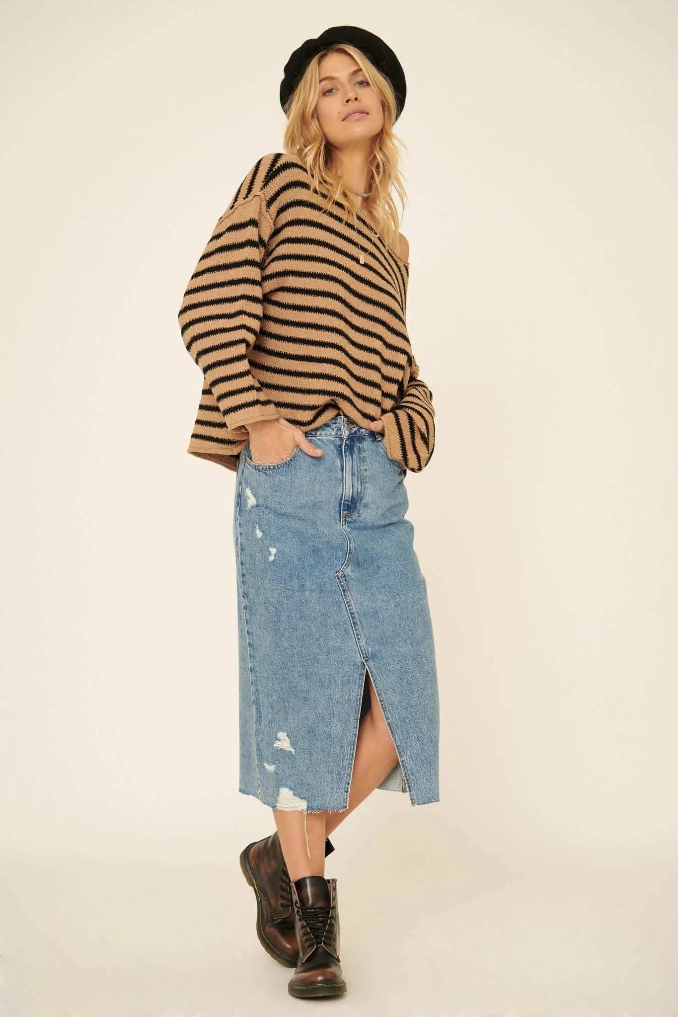Stripe Hype Oversized Striped Sweater