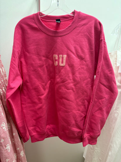 *Pink CU Crewneck Sweatshirt* (M)
