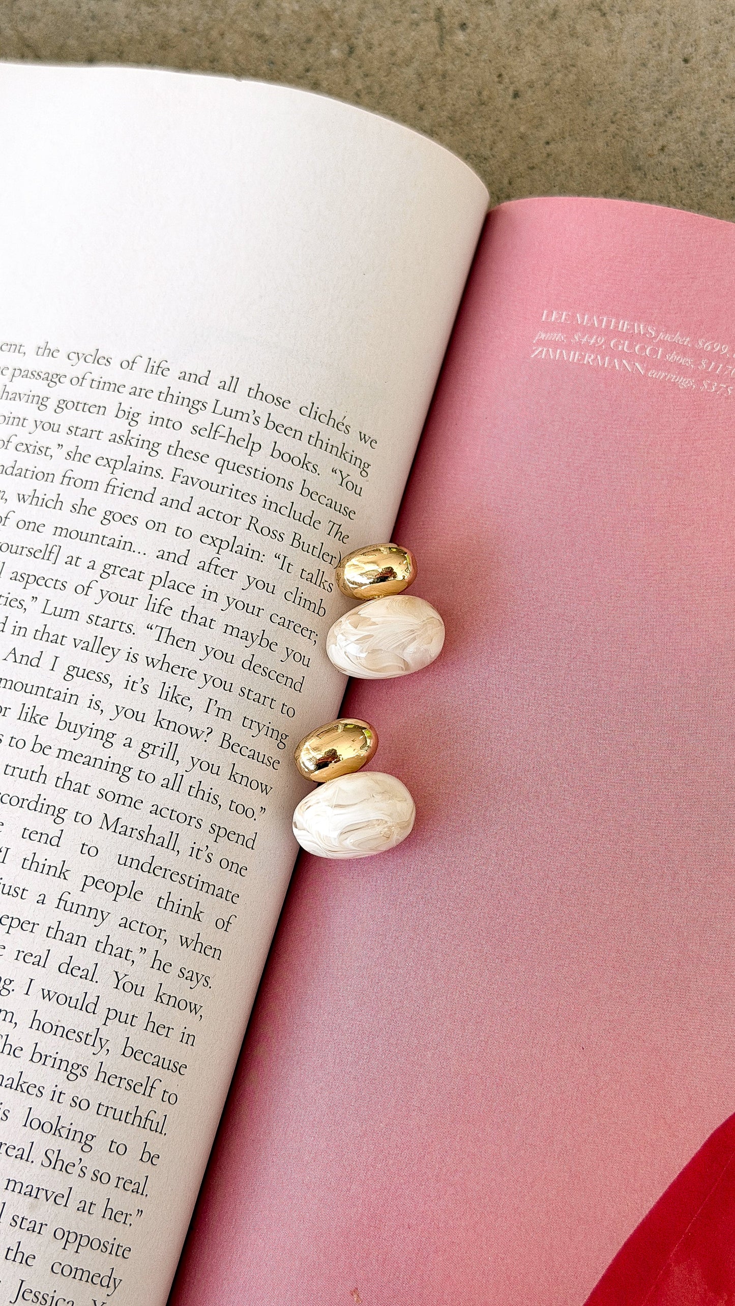 Bauble Cream Resin Earring - Cream