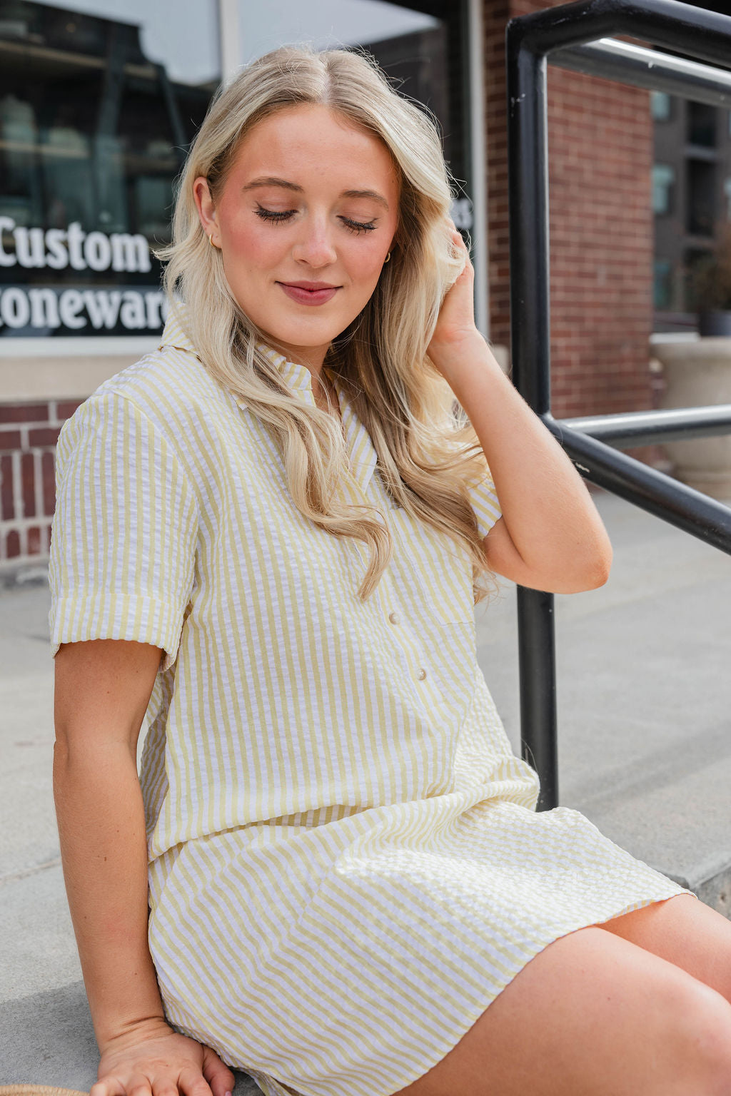 Edie Striped Mini Dress