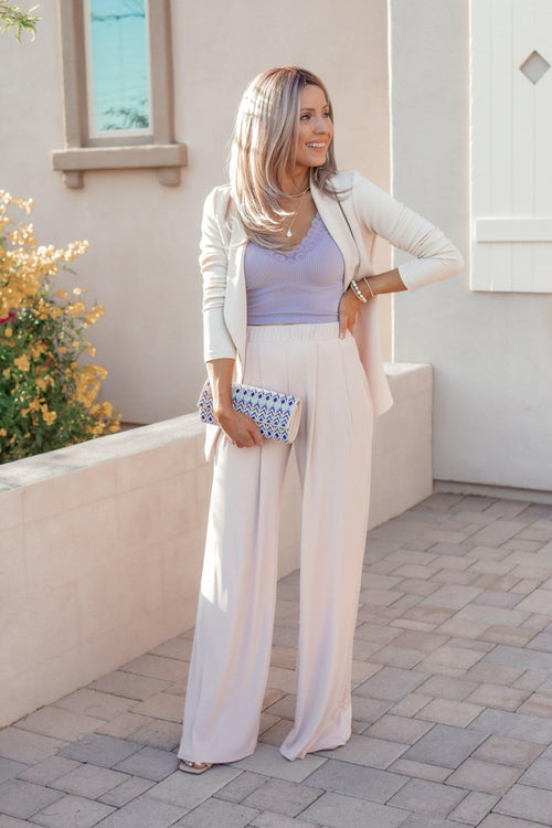 Drive You Mad Ribbed Wide Leg Pants | 6 Colors