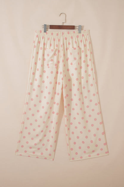 Parisian Charm Polka Dot Straight Leg Pants