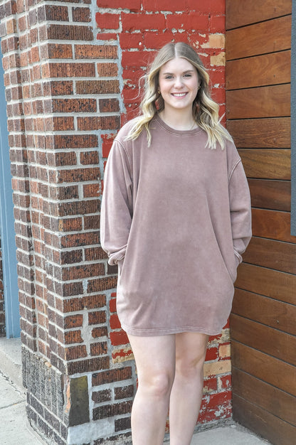 Long Sleeve Oversized Mini Dress