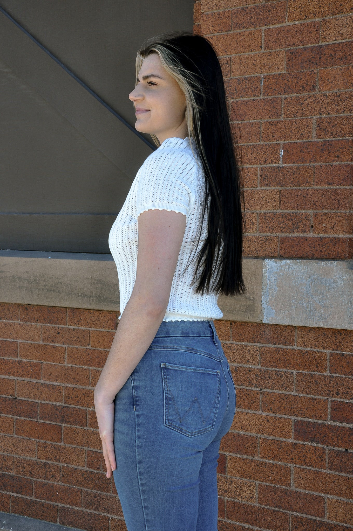 Mini Ruffle Lightweight Sweater