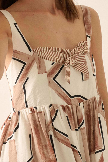 Treasure Trove Abstract-Print Pocket Midi Dress
