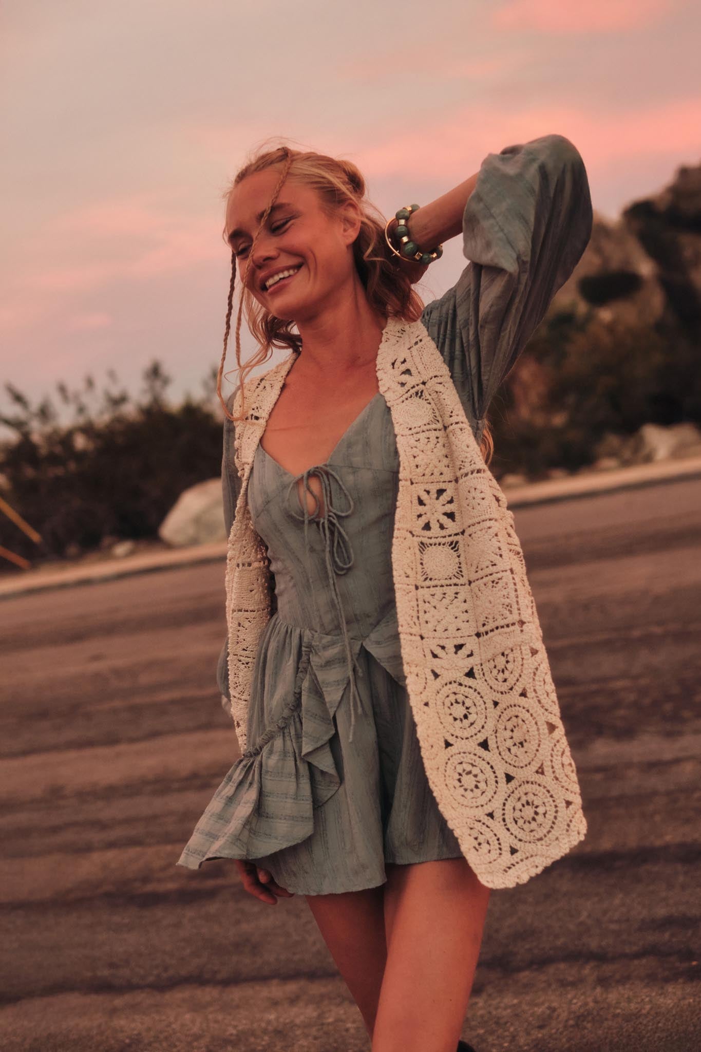 Life Is Sweet Striped Ruffle Tie-Front Romper