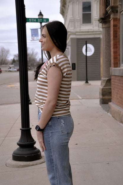 Pico Stitched Stripe Top