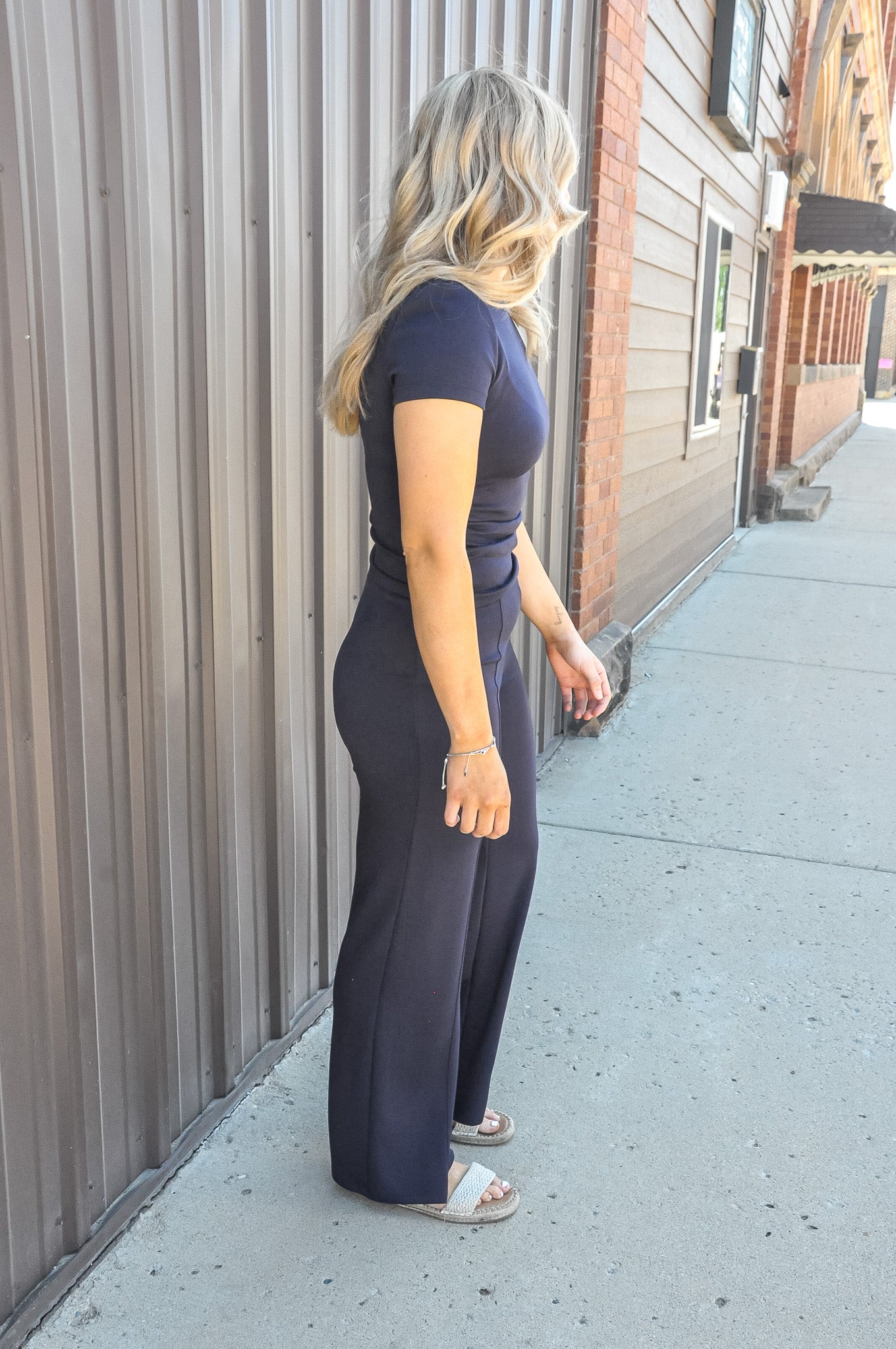 SS Knit Top and Long Pants Set