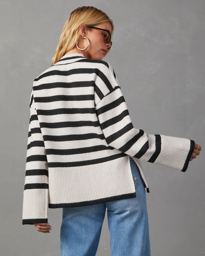 Dont Mind Me Striped Knit Sweater