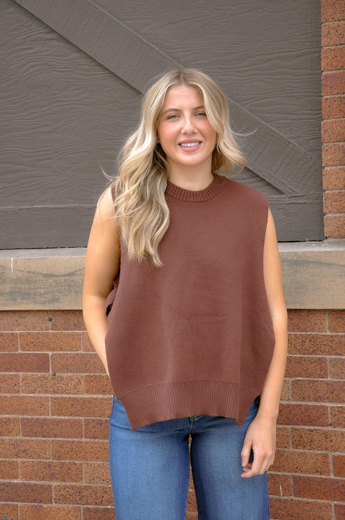 Sassy Side Tie Knit Vest
