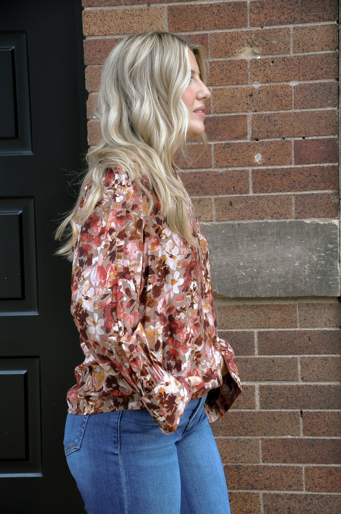 Soft Gathers Floral Printed Blouse