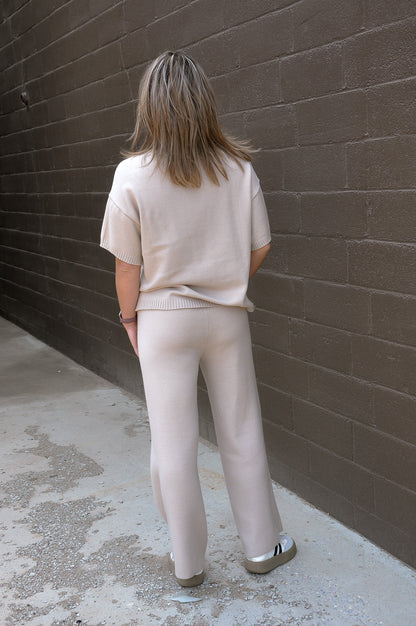 Sweater Knit Top and Pants Set