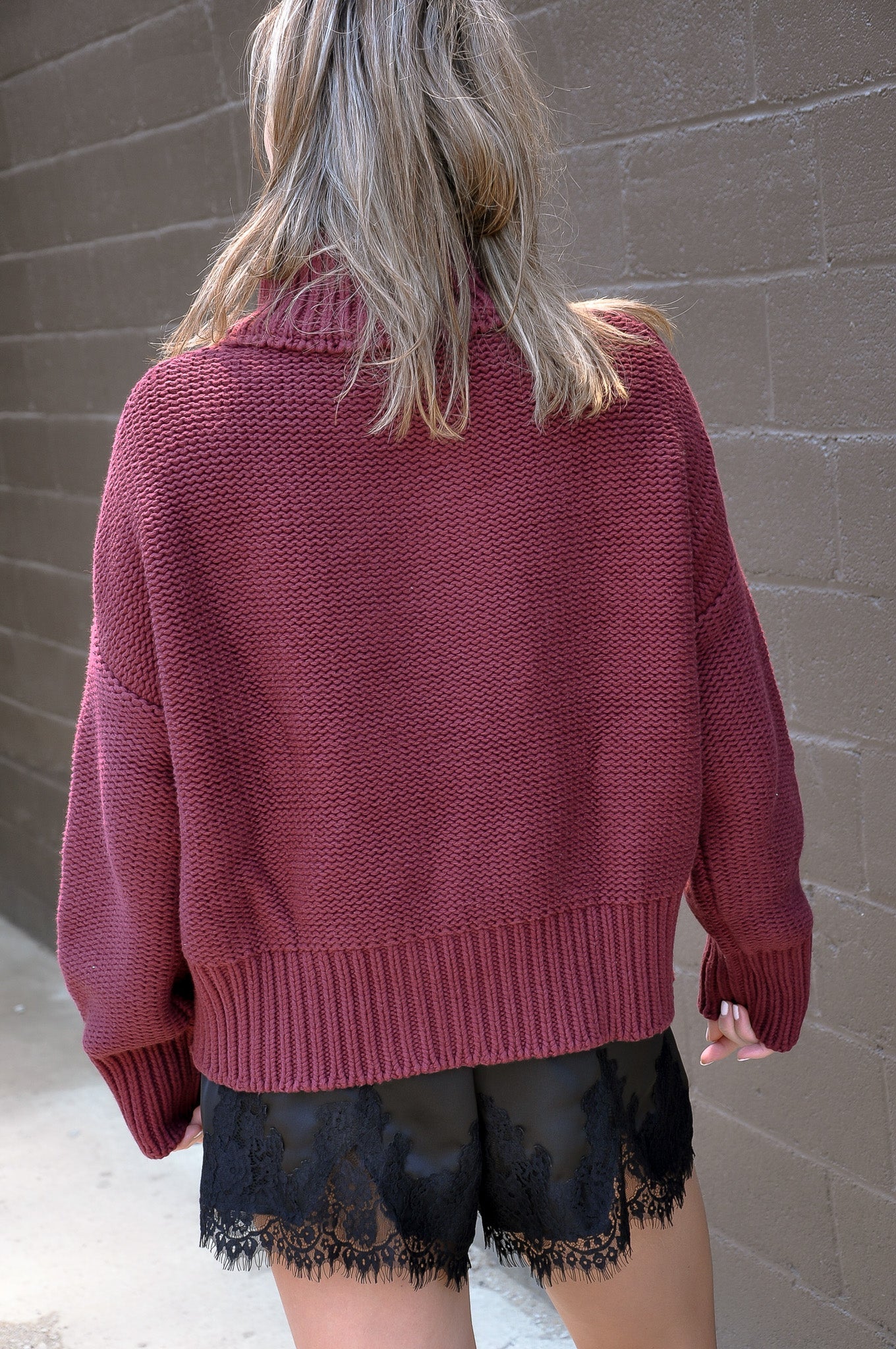 Turtleneck Knit Long Sleeve Sweater