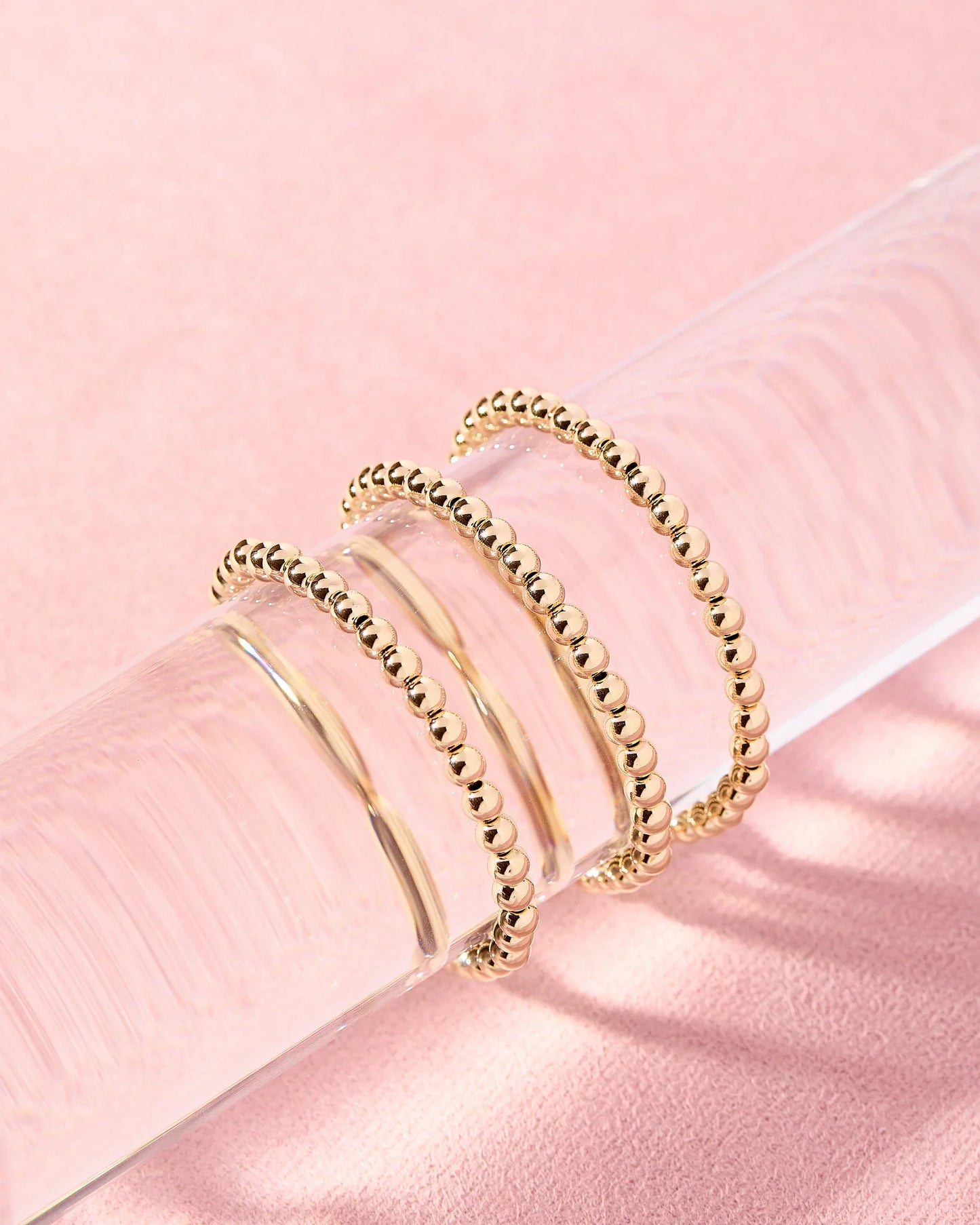 4mm Gold Beaded Bracelet