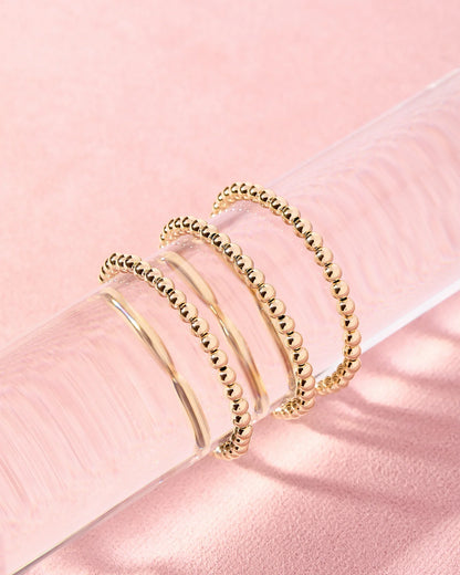 4mm Gold Beaded Bracelet