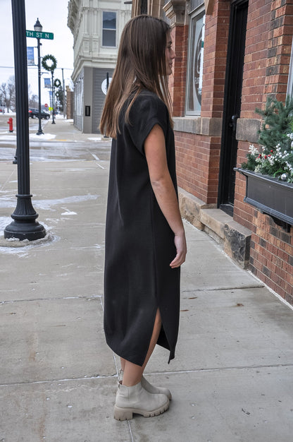 V-neck S/S Maxi Cloudy Knit Dress