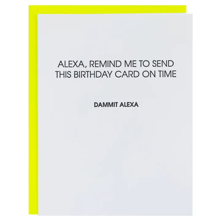 Dammit Alexa Birthday Card