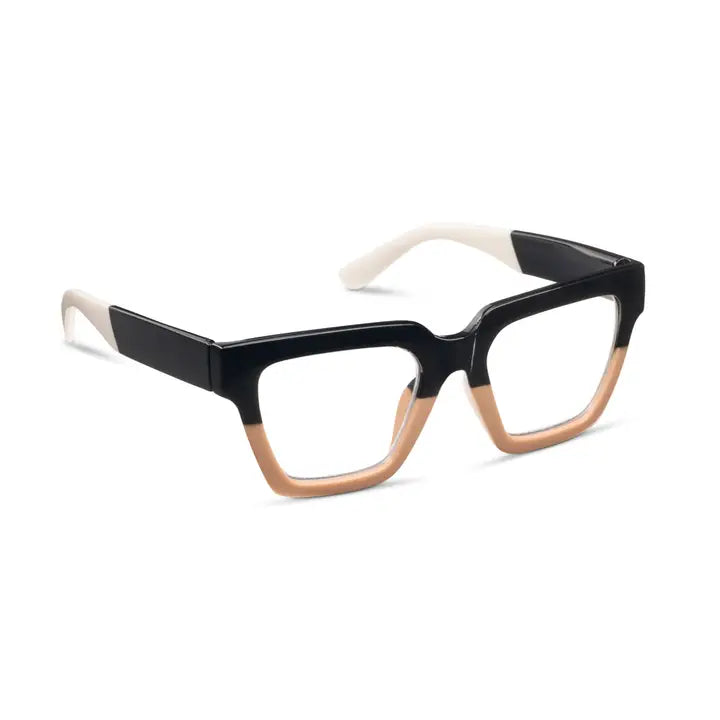 Black/Tan Take A Bow Blue Light Glasses