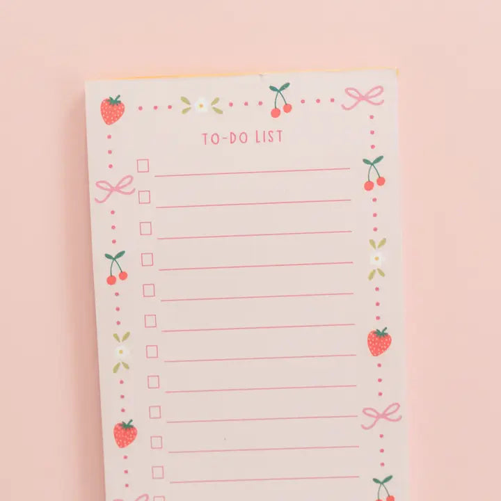 Berries & Bows To Do Notepad