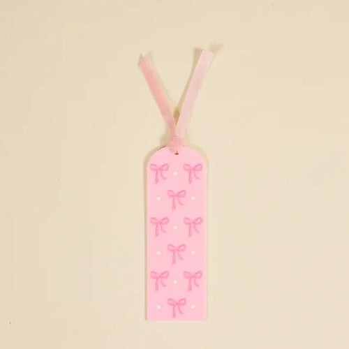 Bows Pink Acrylic Bookmark