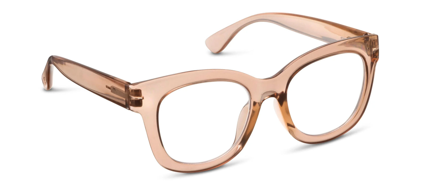 Center Stage Blue Light Glasses (Tan)