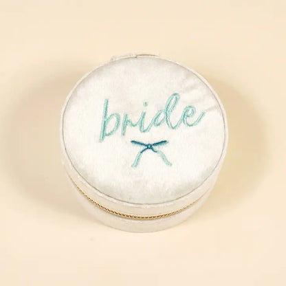 Bride Round Velvet Jewelry Case