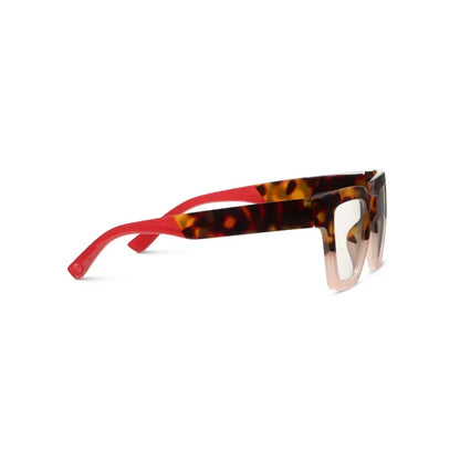 Blush Tortoise Take A Bow Blue Light Glasses