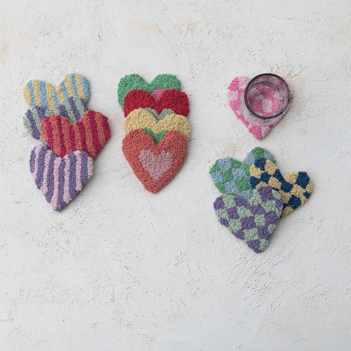 Checker Heart Coaster