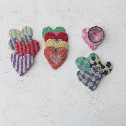 Checker Heart Coaster