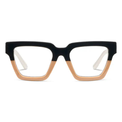 Black/Tan Take A Bow Glasses +1.50