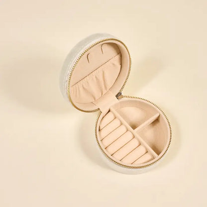 Bride Round Velvet Jewelry Case