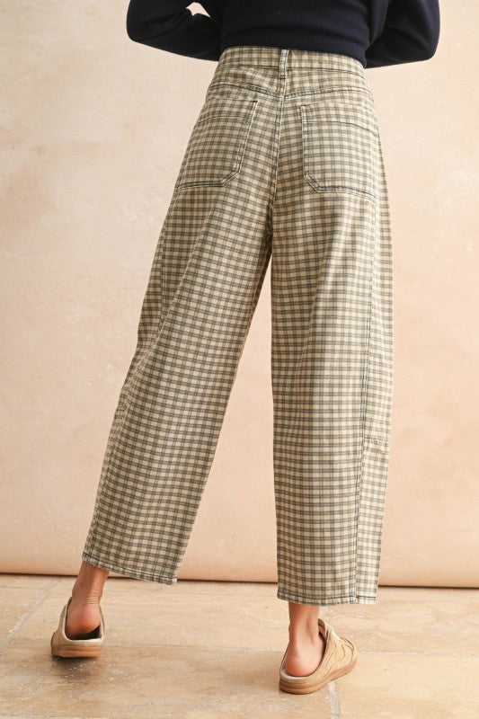 Checked Out Denim Pants