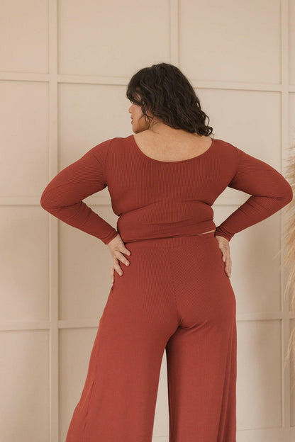 Drive You Mad Ribbed Wide Leg Pants | 6 Colors