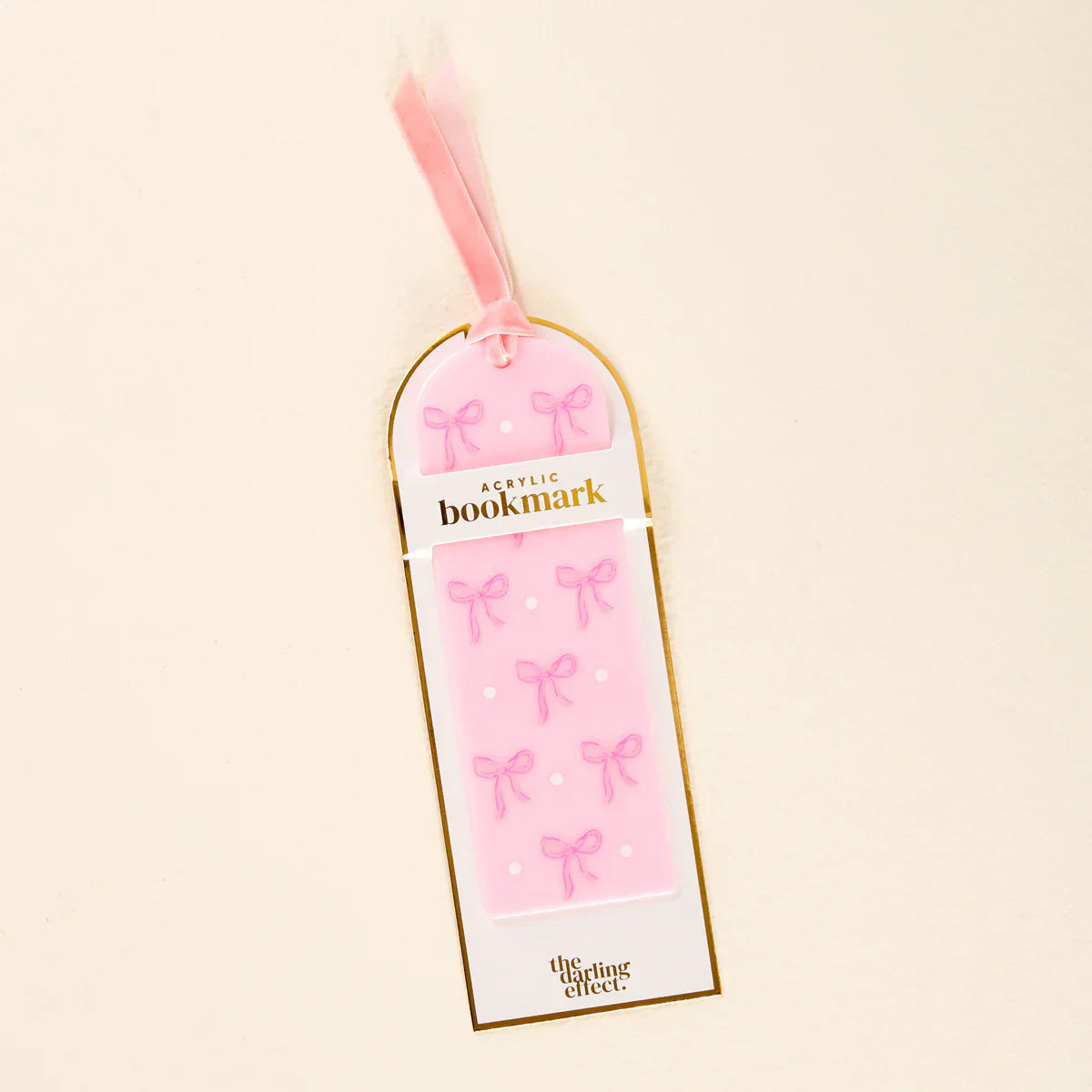 Bows Pink Acrylic Bookmark