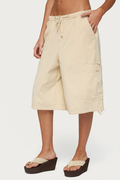 Azul Oversized Cargo Bermuda Shorts