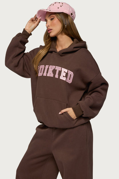 Edikted Glow Rhinestone Hoodie
