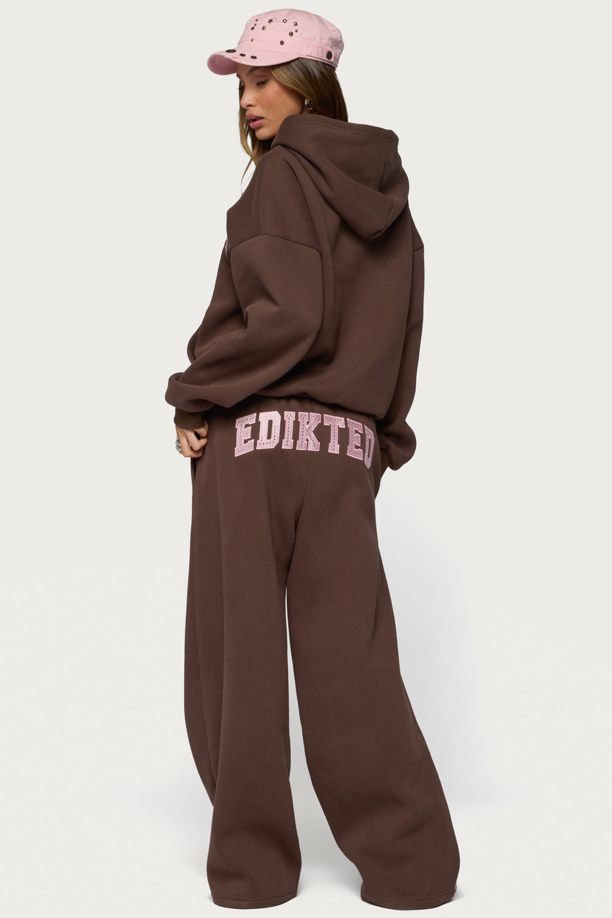 Edikted Glow Rhinestone Hoodie